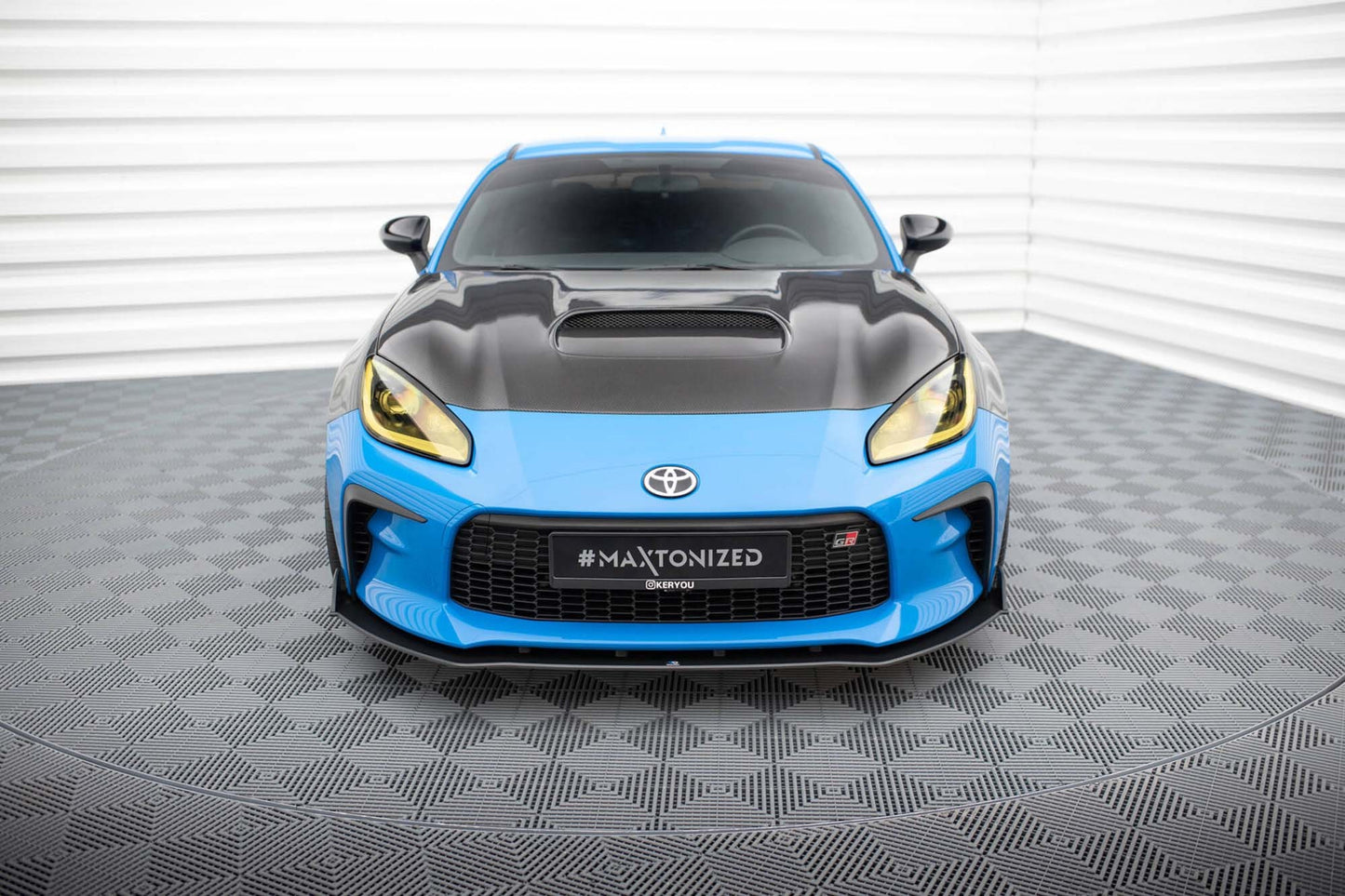 Spoiler pentru bara față Maxton Design versiunea 2 pentru Toyota GR86 (după 2021), negru mat