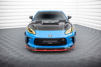 Maxton Design Front Splitter V2 for Toyota GR86 (2021 onwards), gloss black/red
