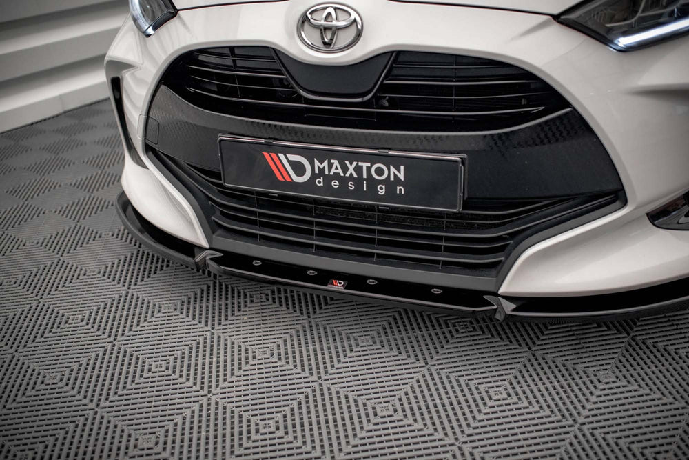 Spoiler Maxton Design V2 for Toyota Yaris MK4 (2019+) front bumper, gloss black