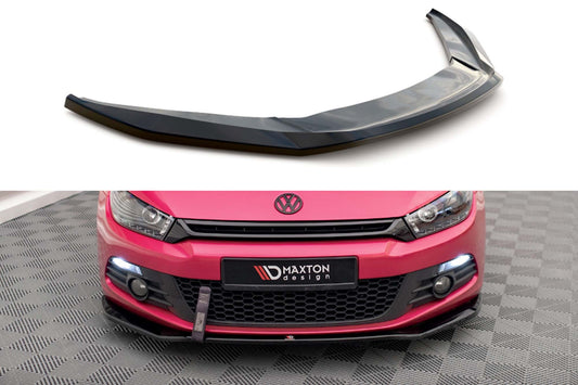Spoiler Maxton Design versiunea 2 pentru bara fata a VW Scirocco MK3 2008-2014, culoare carbon