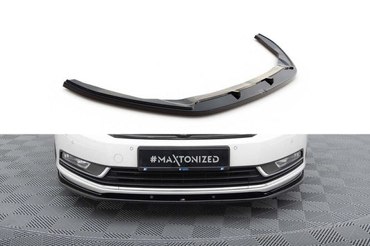 Spoiler Maxton Design versiunea 2 pentru bara fata a Volkswagen Passat B7 sedan, station wagon (2010-2014), lac negru