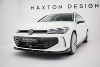 Spoiler Maxton Design versiunea 2 pentru bara fata a VW Passat B9 (dupa 2024), lac negru