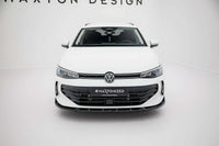 Spoiler Maxton Design versiunea 2 pentru bara fata a VW Passat B9 (dupa 2024), lac negru