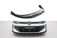Spoiler Maxton Design versiunea 2 pentru bara fata a VW Passat B9 (dupa 2024), lac negru