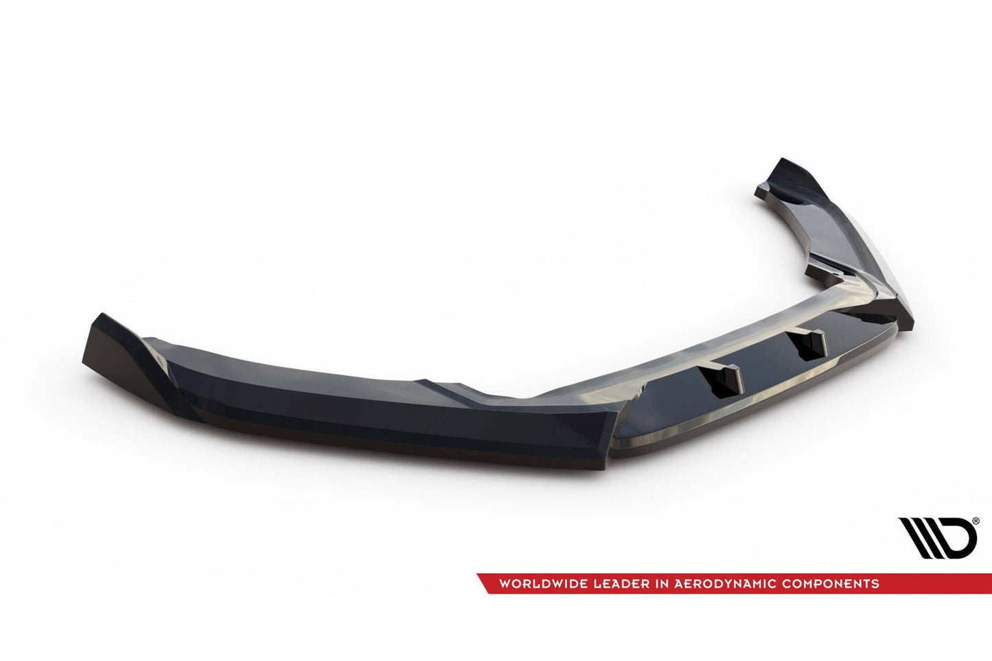 Spoiler Maxton Design versiunea 2 pentru bara fata Volkswagen Scirocco 2014-2017, lac negru