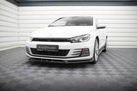 Spoiler Maxton Design versiunea 2 pentru bara fata Volkswagen Scirocco 2014-2017, lac negru