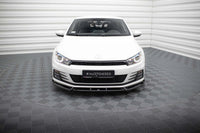Spoiler Maxton Design versiunea 2 pentru bara fata Volkswagen Scirocco 2014-2017, lac negru