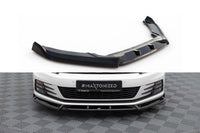 Spoiler Maxton Design versiunea 2 pentru bara fata Volkswagen Scirocco 2014-2017, lac negru