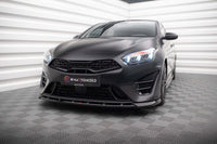 Spoiler Maxton Design versiunea 2 pentru bara fata GT a Kia Proceed, Ceed (2022+), negru lac