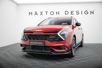 Maxton Design eleron bara față, versiunea 2, pentru Kia Sportage GT-Line (2021+), negru lucios