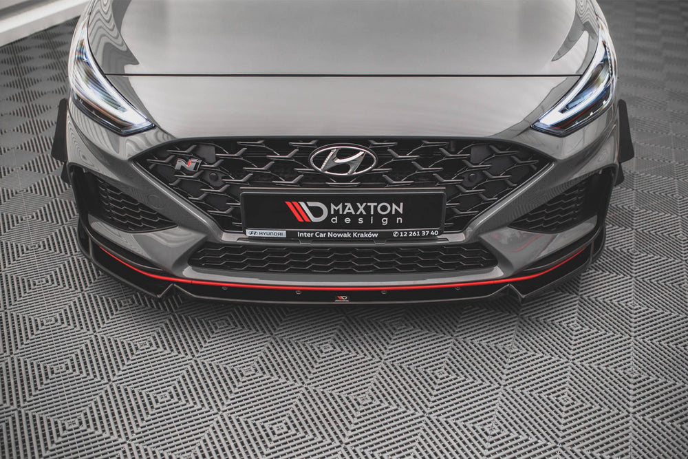 Splitter Maxton Design versiunea 2 pentru bara fata N-Line a Hyundai i30 hatchback, station wagon (2020-), culoare carbon