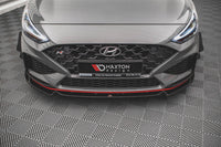 Splitter Maxton Design versiunea 2 pentru bara fata N-Line a Hyundai i30 hatchback, station wagon (2020-), culoare carbon