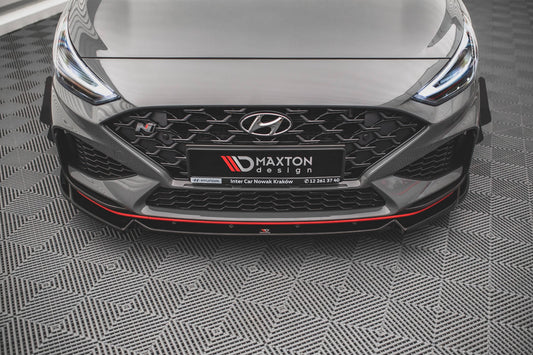 Splitter Maxton Design versiunea 2 pentru bara fata N-Line a Hyundai i30 hatchback, station wagon (2020-), culoare carbon