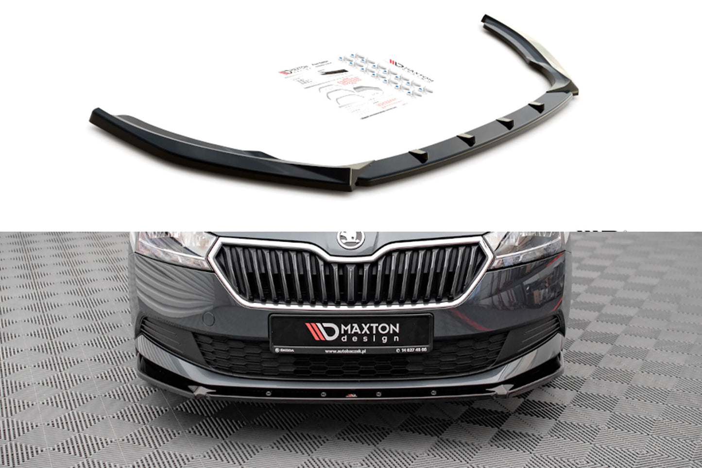 Maxton Design prelungire spoiler față pentru Skoda Fabia (din 2019), carbon