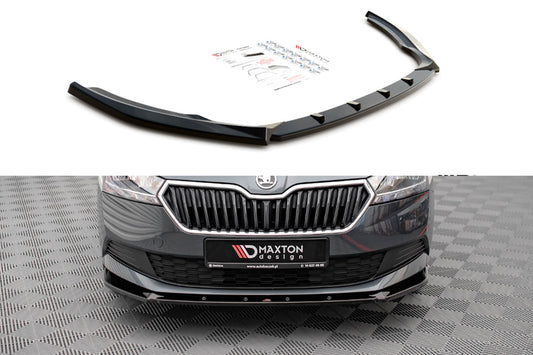 Maxton Design bara fata spoiler pentru Skoda Fabia (dupa 2019), culoare carbon