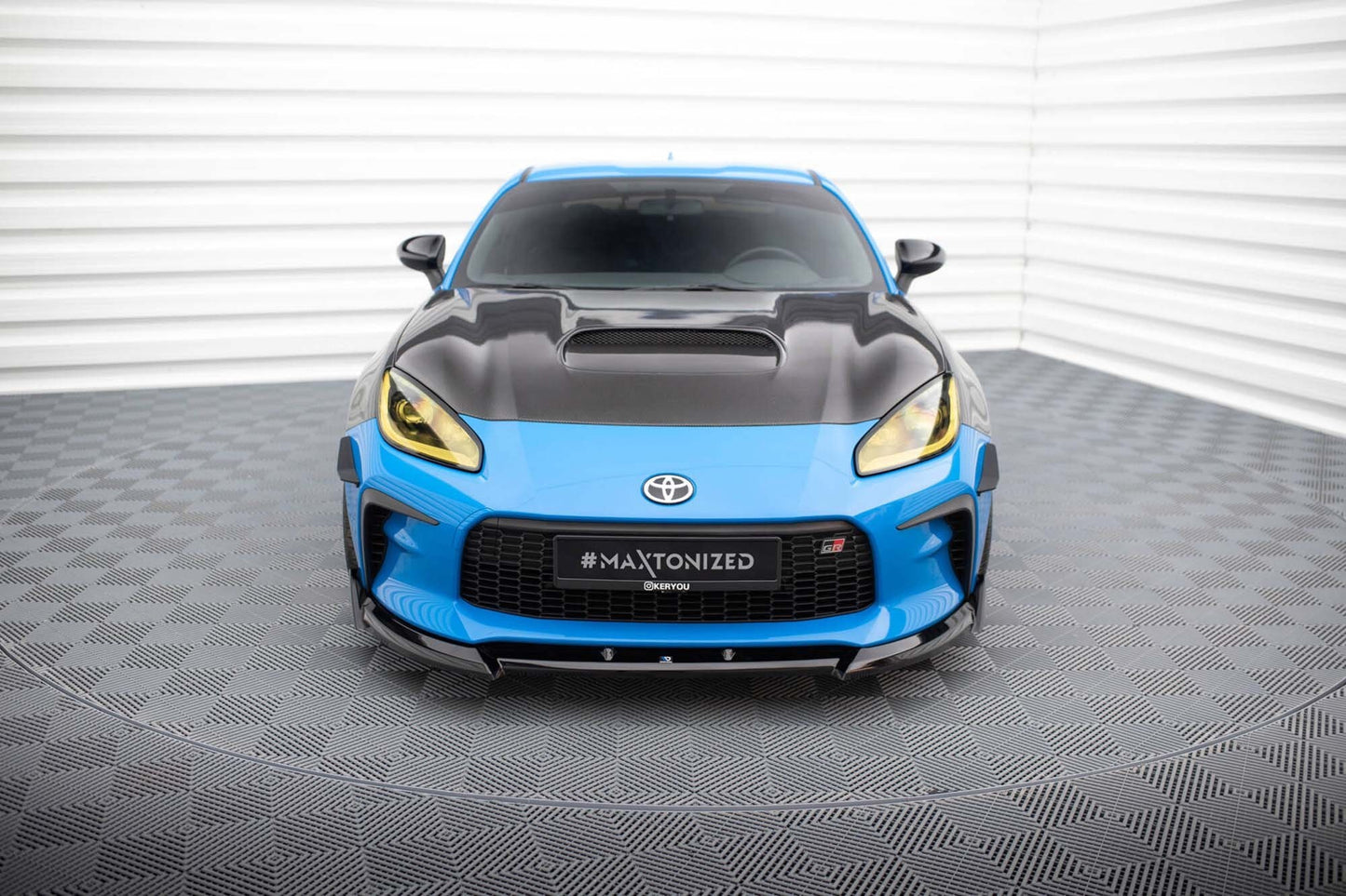 Spoiler pentru bara față Maxton Design versiunea 3 pentru Toyota GR86 (după 2021), lac negru