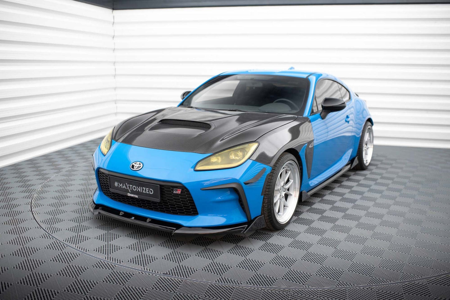 Spoiler pentru bara față Maxton Design versiunea 3 pentru Toyota GR86 (după 2021), lac negru