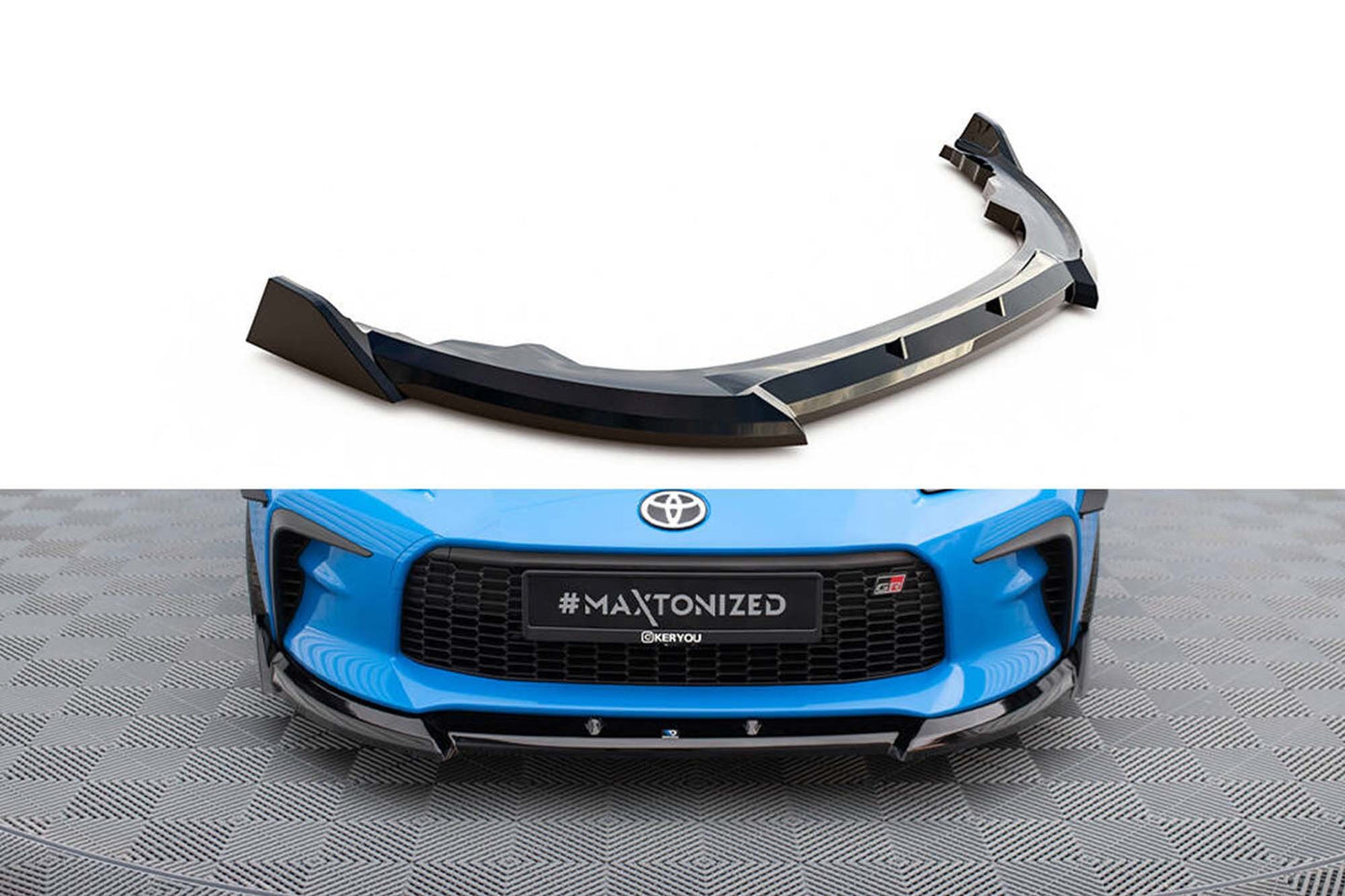 Spoiler pentru bara față Maxton Design versiunea 3 pentru Toyota GR86 (după 2021), lac negru