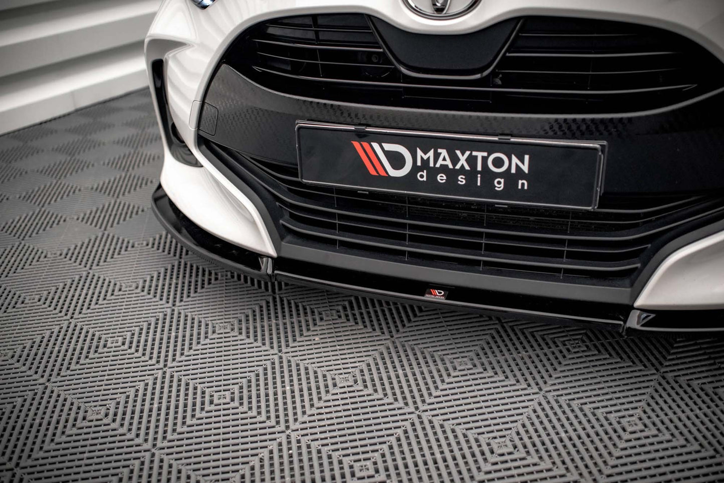 Spoiler Maxton Design V3 for Toyota Yaris MK4 (2019+) Front Bumper, Matt Black