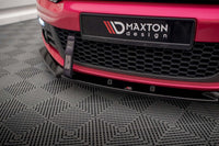 Spoiler Maxton Design versiunea 3 pentru bara fata a VW Scirocco MK3 (2008-2014), lac negru mat