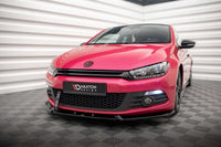 Spoiler Maxton Design versiunea 3 pentru bara fata a VW Scirocco MK3 (2008-2014), lac negru mat