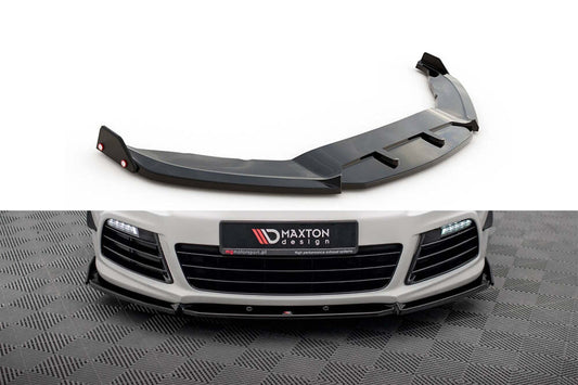 Spoiler bara fata Maxton Design versiunea 3 pentru Volkswagen Scirocco R (2008-2014), lac negru
