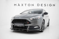 Splitter Maxton Design versiunea 6 pentru bara fata ST a Ford Focus (2015-2018), negru lucios