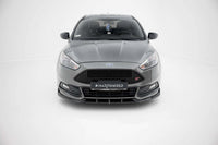 Splitter Maxton Design versiunea 6 pentru bara fata ST a Ford Focus (2015-2018), negru lucios