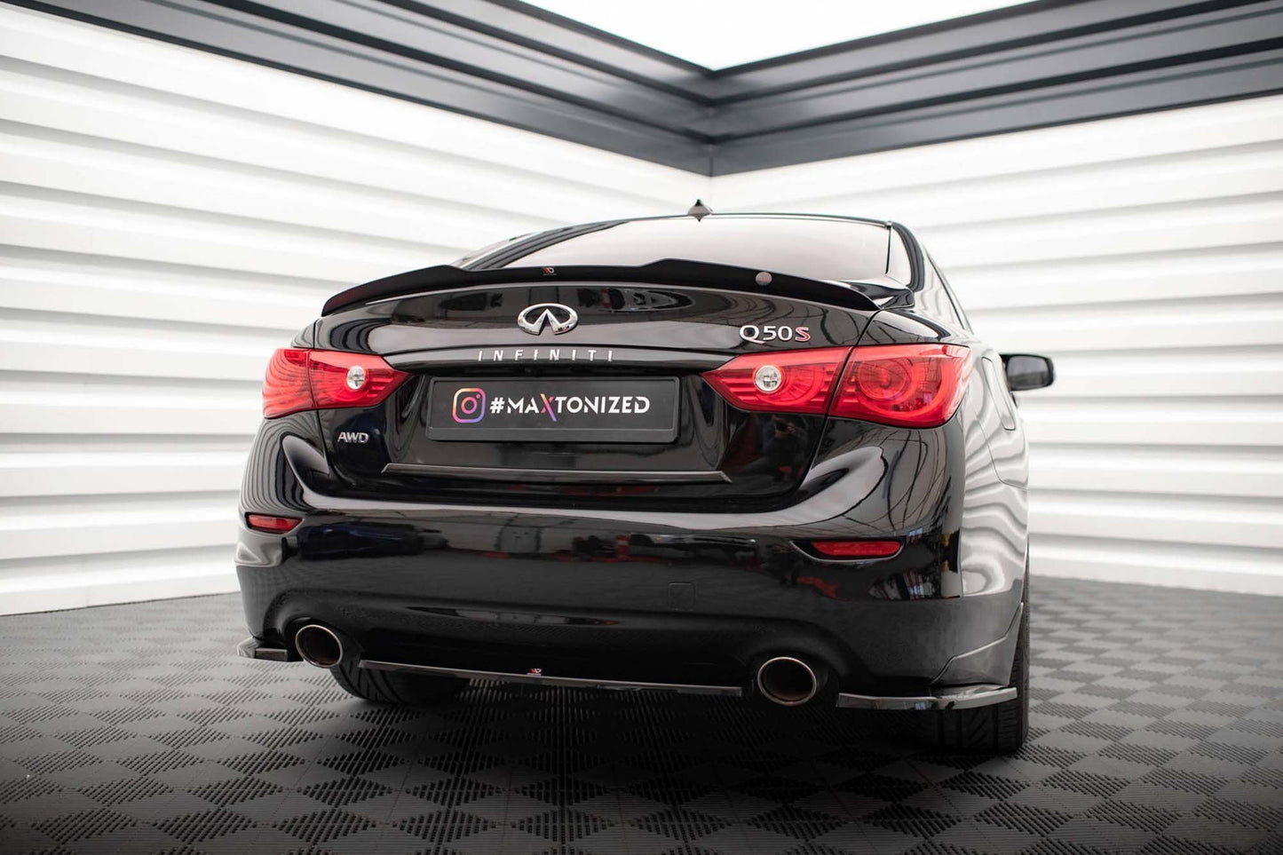 Maxton Design spoiler portbagaj pentru Infiniti Q50 S Mk1 (2013-2016), negru mat