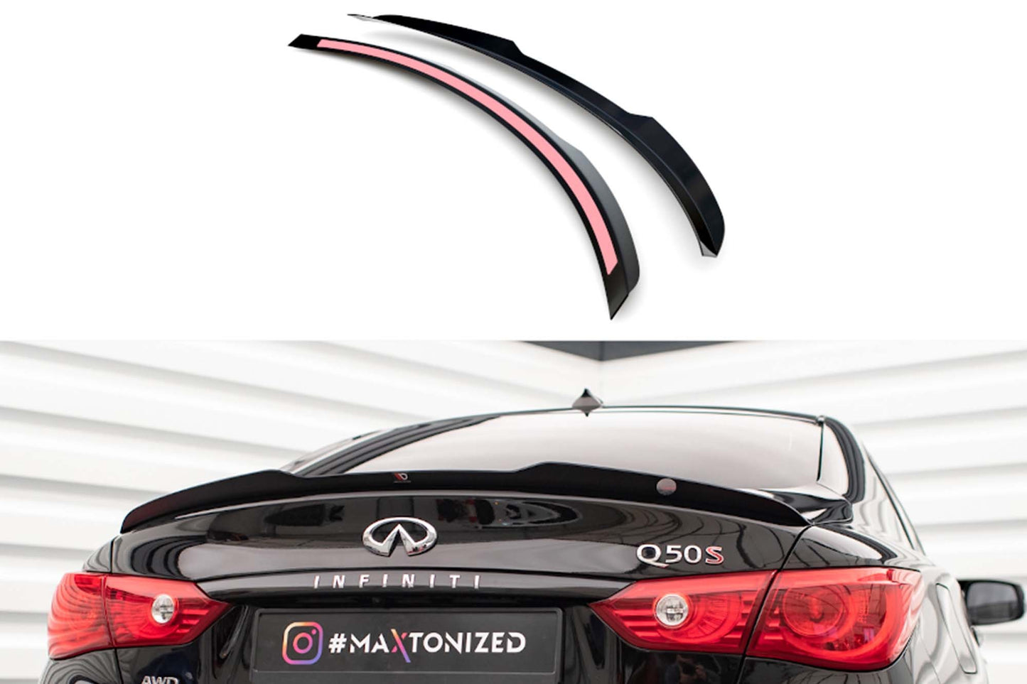 Maxton Design spoiler portbagaj pentru Infiniti Q50 S Mk1 (2013-2016), culoare carbon