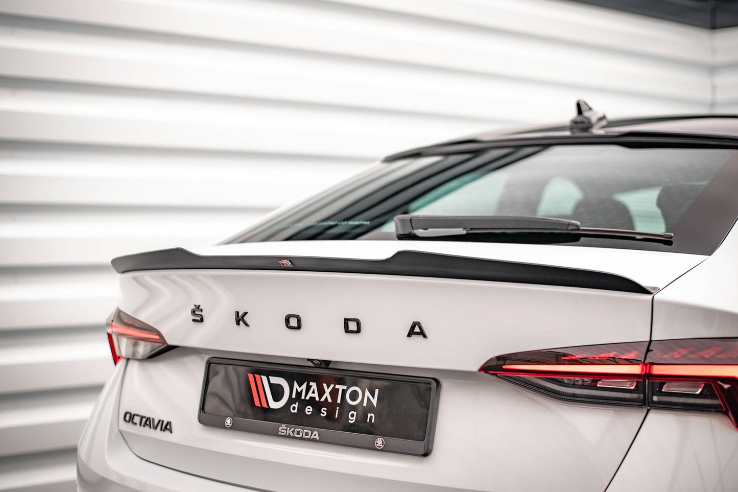 Maxton Design Rear Spoiler for Skoda Octavia hatchback (from 2019), carbon look