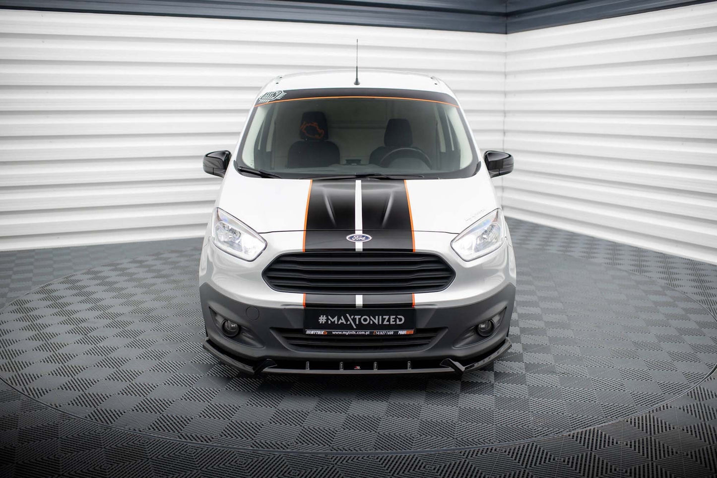 Maxton Design spoiler bara fata pentru Ford Transit Courier (2014-2017), negru lucios
