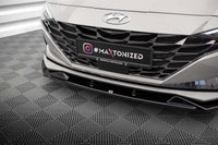 Maxton Design splitter pentru bara fata Hyundai Elantra Mk7 (2020-2023), negru lac