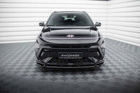 Splitter Maxton Design pentru bara fata a Hyundai Kona N-Line (2022-), negru lac