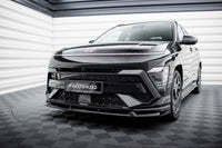 Splitter Maxton Design pentru bara fata a Hyundai Kona N-Line (2022-), negru lac