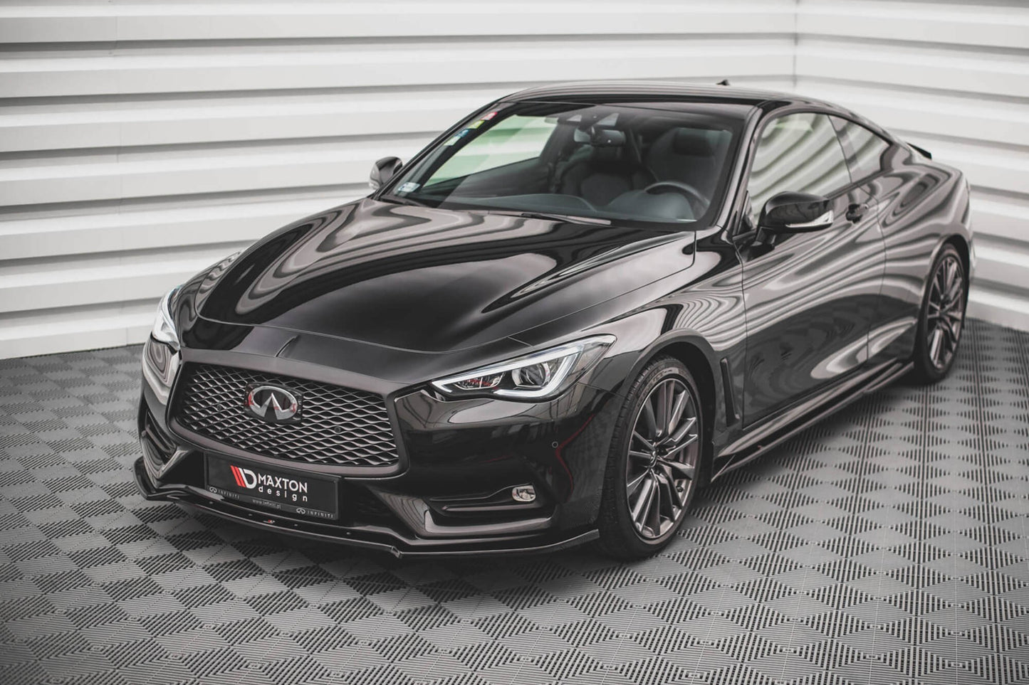 Maxton Design spoiler bara fata pentru Infiniti Q60 S (dupa 2017), negru mat