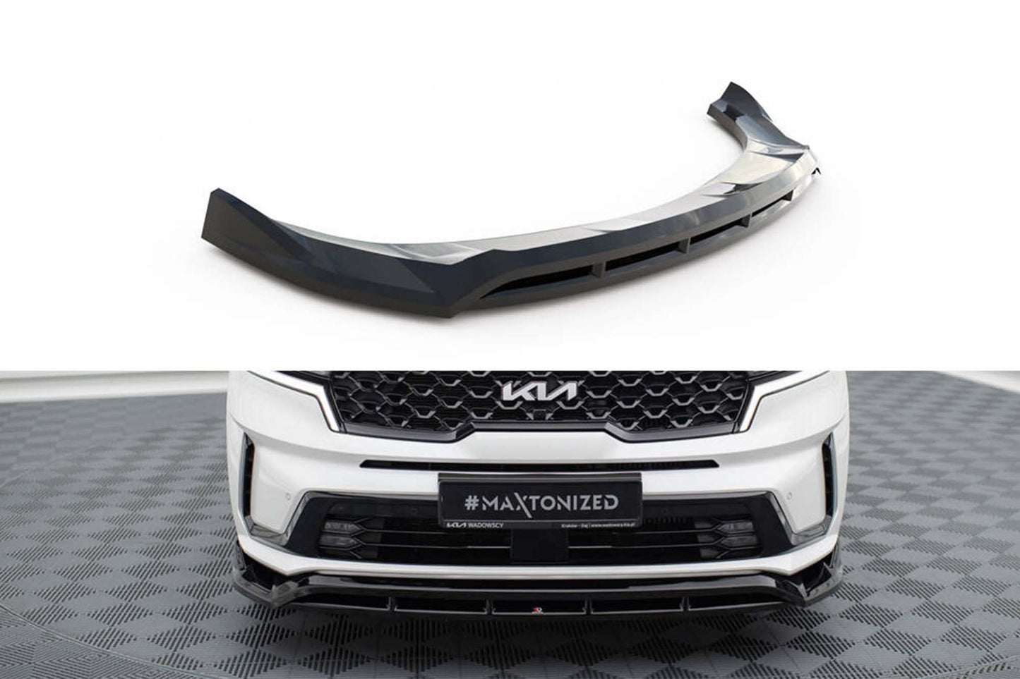 Maxton Design spoiler față pentru Kia Sorento (2020-2023), negru lucios