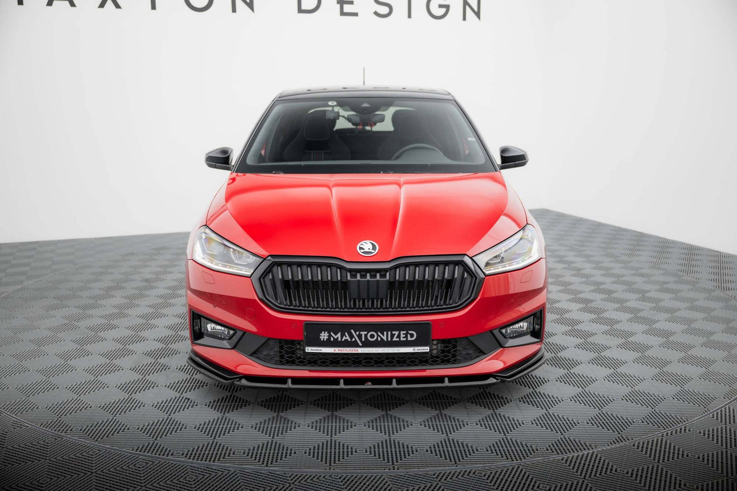 Maxton Design Front Splitter for Skoda Fabia Monte Carlo (from 2021), gloss black
