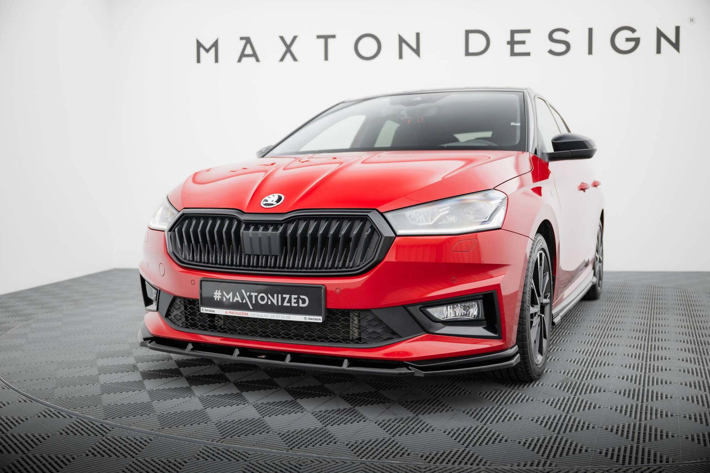 Maxton Design Front Splitter for Skoda Fabia Monte Carlo (from 2021), gloss black
