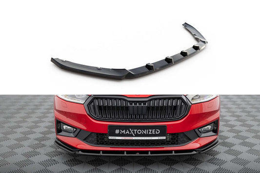 Maxton Design bara fata spoiler pentru Skoda Fabia Monte Carlo (dupa 2021), lac negru