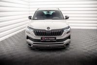 Prelungire bară față Maxton Design pentru Skoda Karoq Sportline Mk1 (2021-), culoare carbon