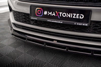 Prelungire bară față Maxton Design pentru Skoda Karoq Sportline Mk1 (2021-), culoare carbon