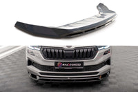 Prelungire bară față Maxton Design pentru Skoda Karoq Sportline Mk1 (2021-), culoare carbon