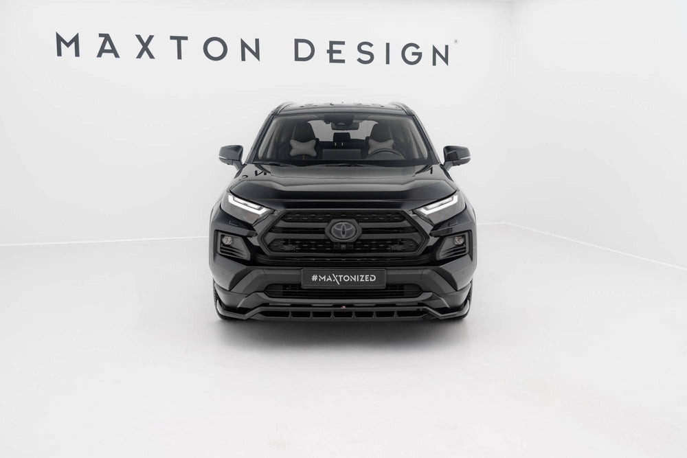 Front Bumper Lip Maxton Design for Toyota Rav4 Adventure (from 2019), black gloss