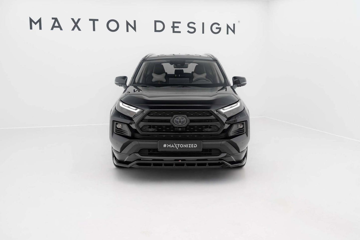Front Bumper Lip Maxton Design for Toyota Rav4 Adventure (from 2019), black gloss