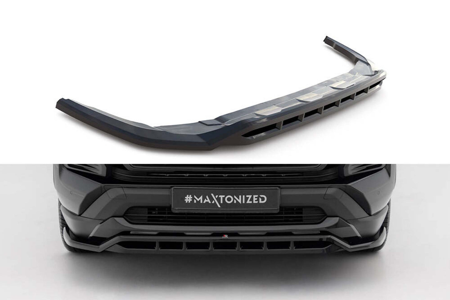 Front Bumper Lip Maxton Design for Toyota Rav4 Adventure (from 2019), black gloss