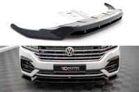 Maxton Design spoiler pentru bara fata R‑Line a VW Touareg dupa 2018, negru lacuit