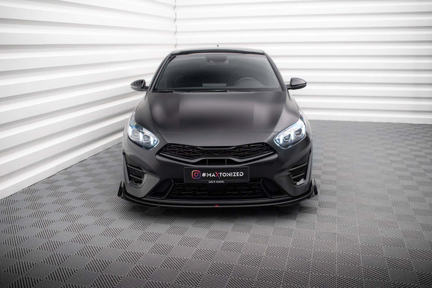 Spoiler Maxton Design pentru bara fata GT a Kia Pro Ceed, Ceed (2022-), negru mat