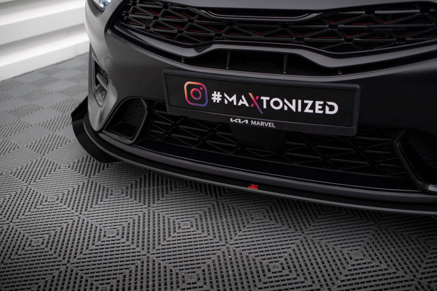 Spoiler Maxton Design pentru bara fata GT a Kia Pro Ceed, Ceed (2022-), negru mat