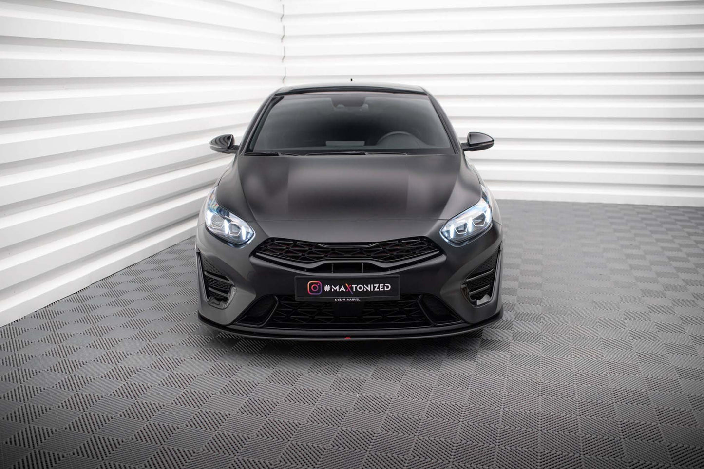 Spoiler Maxton Design pentru bara fata GT a Kia Pro Ceed, Ceed (2022-), negru mat